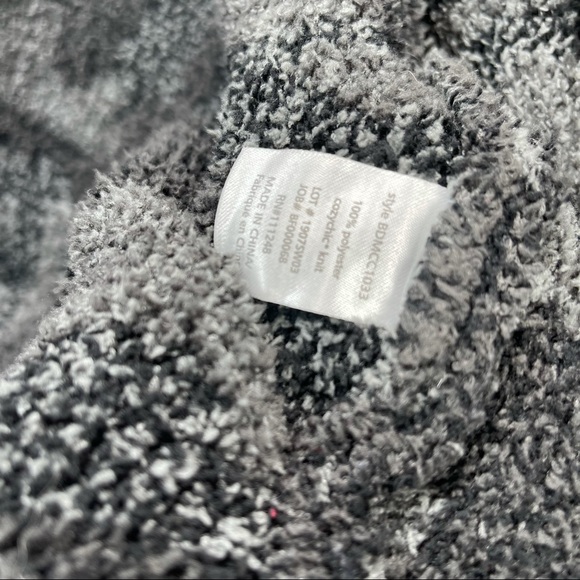 Barefoot Dreams Cozy Chic* Men's Grey Carbon Multi Camo Zip Up Hoodie New Medium - Picture 4 of 8